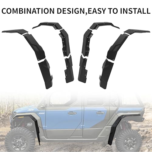 Image of Full Coverage Fender Flares for Polaris Xpedition XP /ADV, Heavy Duty Front & Rear Mud Flaps Guards for Polaris Xpedition XP /XP 5 /ADV /ADV 5 2024 2025 Accessories (Replace #2890638)