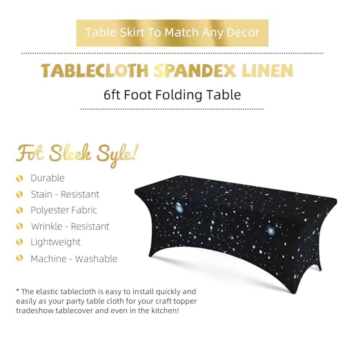 Nappe de table rectangulaire imperméable et infroissable en élasthanne robuste