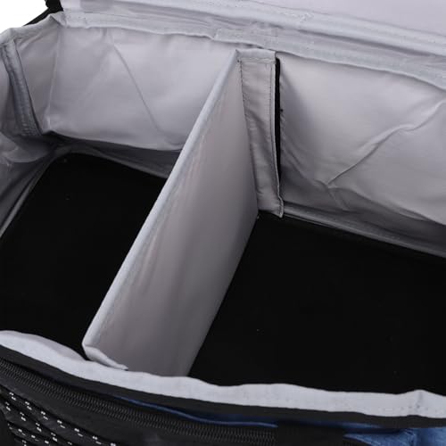 Luqeeg 2 Ball Bowling -Beutel, Tragbarer Bowling -Beutel mit Verstellbarem Schultergurt und Gepolstertem Halter, 4 Nicht -Slip -Basen Mutiple Taschen, Passt zu Einem Einzelnen Paar