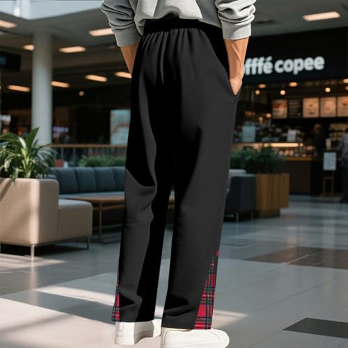 WENKOMG1 Mens Workout Sweatpants, Athletic Basketball Workout Open Bottom Jogger Sweatpant, M-3XL4