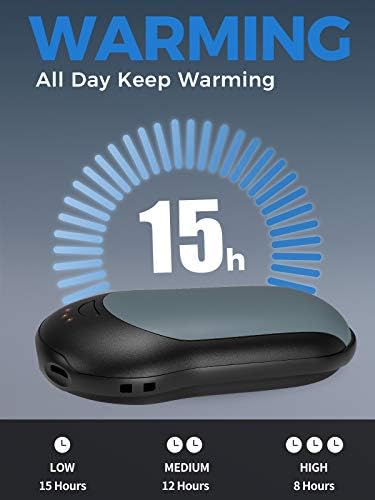OCOOPA Quick Charge Hand Warmers Rechargeable, Power Delivery 10000mAh USB C Reusable Electric Hand Warmer Power Bank, 3 Heat Levels,15hrs Long Lasting Battery handwarmer for Outdoors, Tech Gift Women Men