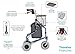 NOVA Traveler 3 Wheel Rollator Walker, All Terrain 8” Wheels, Includes Bag, Basket and Tray, Black