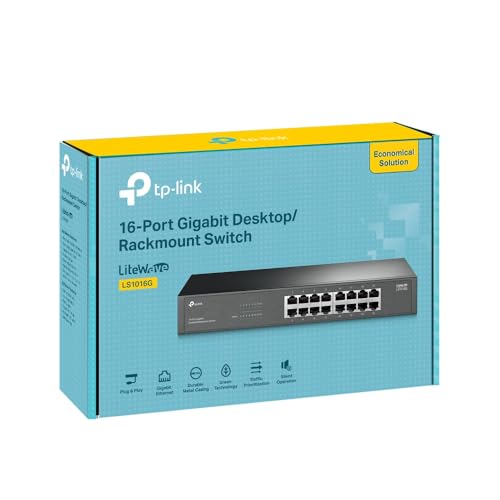 TP Link Commutateur Gigabit 16 ports pour bureau / montage en rack auto apprentissage de direction MAC MDIMDIX automatique négociation automatique QoS conception sans ventilateur technologie de - vue 7