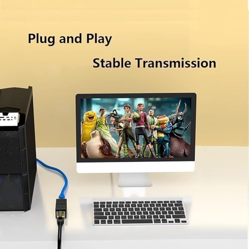 Image of PremiumAV RJ45 Coupler, Router, Modem, Gaming, PC and Office Setup (Black)