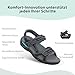 Orthofeet Herren orthopädischer Sandalen Style mit flexiblen Obermaterial in Schwarz Gemini Sandale, Größe 40.5