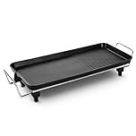 SOGA 48cm Electric BBQ Grill Teppanyaki Tough Non-stick Surface Hot Plate Kitchen 3-5 Person
