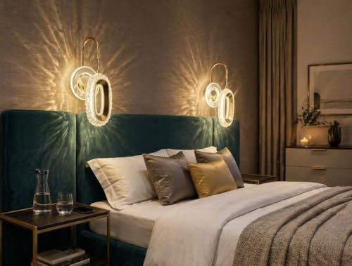 Image of blissbells Crystal Wall Light, LED Decorative Sconce (Crystal Hanging wall Light)