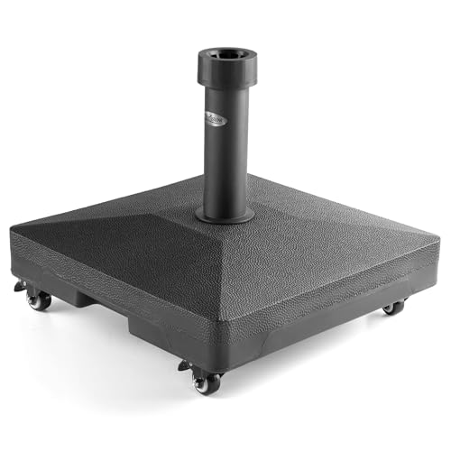 CHRISTOW Fillable Garden Parasol Base Wheels & Brakes 20.8kg