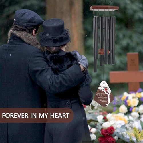 Image of ASTARIN Personalized Name Memorial Wind Chimes, Sympathy Gift for Loss of Lover Mom Dad, Bereavement Deep Tone Wind Chimes for Outside in Memory Gift, Decor Outdoor Garden Patio
