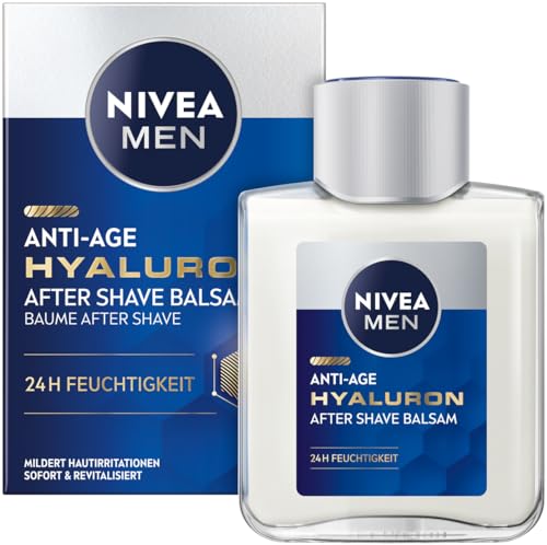 NIVEA MEN Anti-Age Hyaluron After Shave Balsam, erfrischendes After Shave mit Hyaluron für 24h...