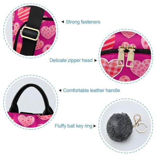 Sac à dos polyester femme 17L multi-poches avec pompon chic - 5
