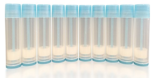 Basic Essential Bottles Empty Lip Balm Tubes, 5.5ml (3/16 Oz.), Pack of 12, Baby Blue