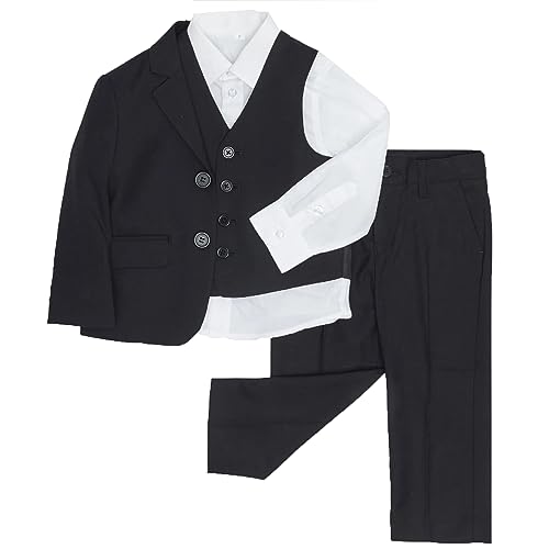 Costume trois pièces garçon à revers échancré et boutonnage simple