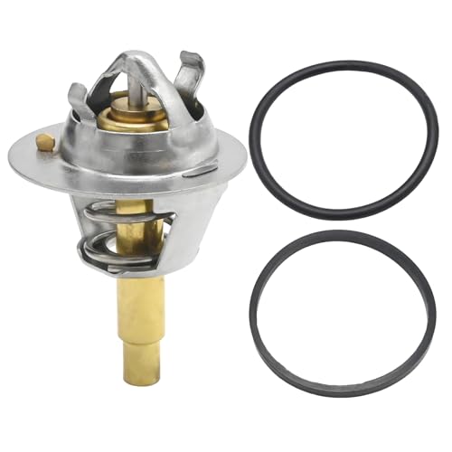 MospdyGear A2712000015 90°C Coolant Thermostat with Gasket, Replacement for Mercedes-Benz C-Class W203 W204 C 180 200 230 CLC CL203 CLK200, Replaces A271203037