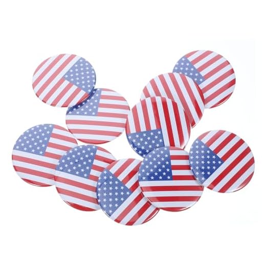 HEMOTON 10 Pièces Insigne De Drapeau Fer Épinglette Des États-Unis Broche Patriotique Broche De Costume De Drapeau Des États-Unis Insigne De Revers En Métal Badge De Costume