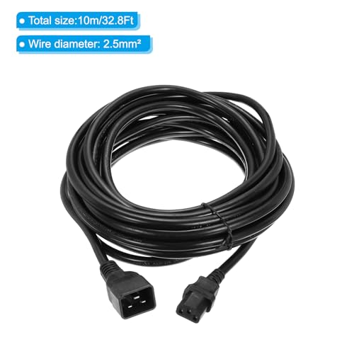 Cable C20 a C13 de 10m PATIKIL para organizar los ordenadores de la oficina 2
