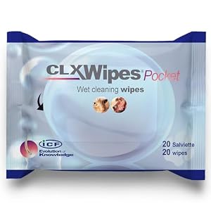 ICF | CLX Pet Wipes | Gentle Dog & Cat Cleaning Wipes for Paws, Ears & Skin Folds | Deodorizing & Moisturizing | No-Rinse, Daily Use | 20 Count