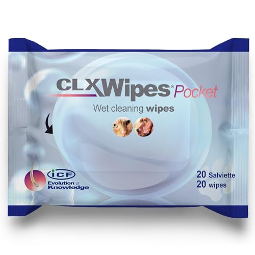 CLX Chlorhexidine Dog & Cat Wipes Cleansing Paw & Skin Fold Wipes 20 Pack