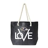 Littlearth NFL Baltimore Ravens Love Rope Tote, Team Color, 19' x 6' x 14'