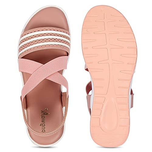 Image of Longwalk Women Casual Sandal Stripe Print Multi Strap
