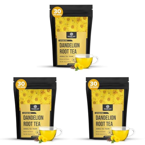 Image of Blendart Dandelion Leaf & Root Tea bags, 30 Teabags - Natural Dandelion Herbal Tea for Liver & Kidney Detox Health - Caffeine-free Support IMPROVES DIGESTION & Boost Immune System Detox Herbal Tea