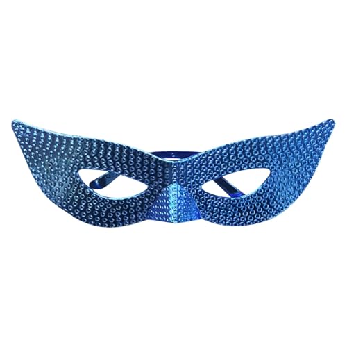 Generisch Accessoire de fête de carnaval - Demi-masque - Bleu - Taille unique