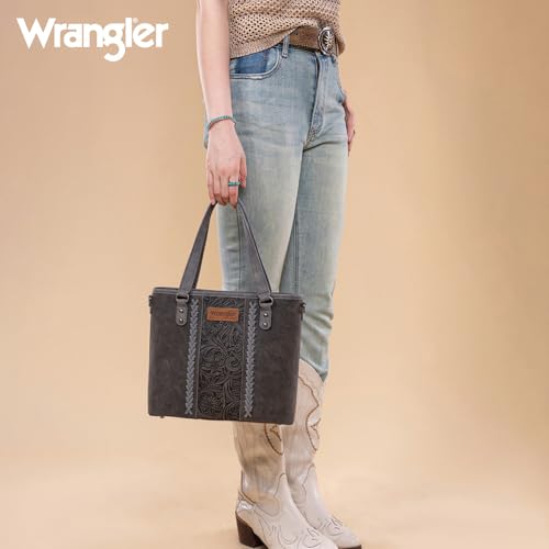 Image of Montana West X Wrangler Tote Bag for Women Western Purses with Detachable Strap Medium Satchel Handbags | with Crossbody Strap