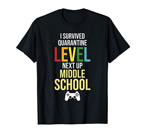Quarantine Level Complete Back To School Middle School Gamer T-Shirt