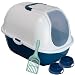 Katzentoilette Sondermodell 50 Katzenklo Schaufel Filter Haube Weiss und blau