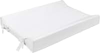 Trocador Americano Bebe Comoda Fralda Com Abas Impermeavel Anatomico Com Capa Plástica Microfibra Macia Branco (65cm x 45cm)