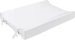 Trocador Americano Bebe Comoda Fralda Com Abas Impermeavel Anatomico Com Capa Plástica Microfibra Macia Branco (65cm x 45cm)
