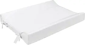 Trocador Americano Bebe Comoda Fralda Com Abas Impermeavel Anatomico Com Capa Plástica Microfibra Macia Branco (60cm x 40cm)