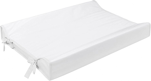 Trocador Americano Bebe Comoda Fralda Com Abas Impermeavel Anatomico Com Capa Plástica Microfibra Macia Branco (65cm x 40cm)