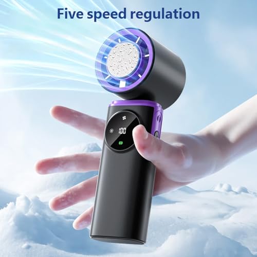 Petit ventilateur portable haut de gamme silencieux affichage numérique et 100 vitesses USB - 4