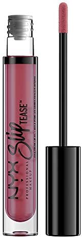 NYX PROFESSIONAL MAKEUP Slip Tease Full Color Lip Oil, Liquid Lipstick - Bang Bang (Muted Deep Plum)