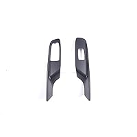 Vista 11 de Cubierta para interruptor de elevación de ventana compatible con Chevrolet Corvette C8 2020-2023, accesorios C8 (patrón de fibra de carbono)