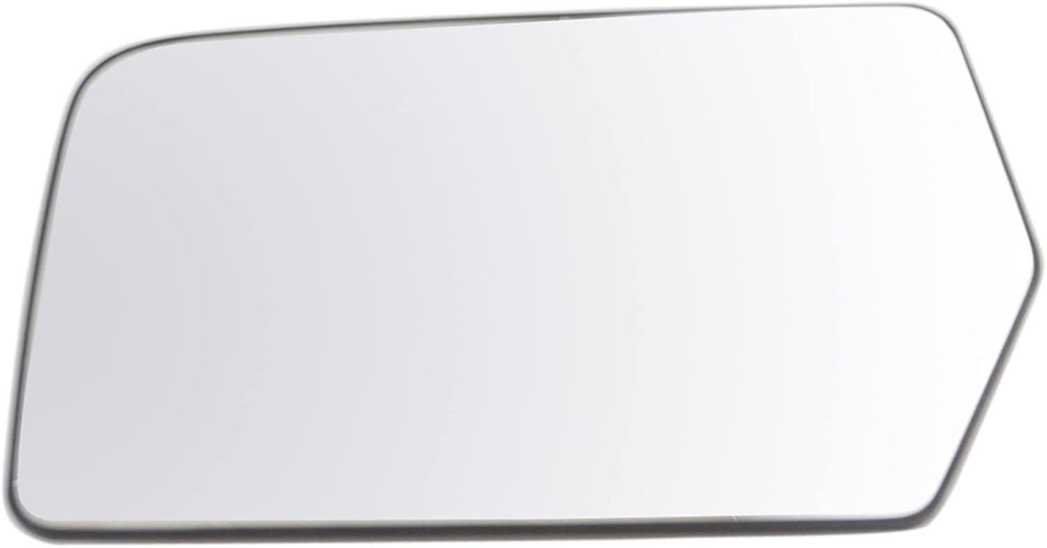 TRQ Driver Side Mirror Glass with Backing Plate Compatible with 2007-2014 Ford Expedition Left LH Snap On Replacement 7L1Z17K707E