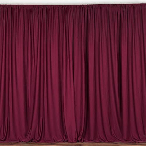 AK TRADING CO. 10 feet x 10 feet Polyester Backdrop Drapes Curtains Panels with Rod Pockets - Wedding Ceremony Party Home Window Decorations - Burgundy (DRAPE-5x10-BURGUNDY) by AK TRADING CO. - Image 4