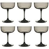 like. by Villeroy & Boch – Like Smoke Sektschale/Dessertschale Set 6 teilig, Farbglas grau, Füllmenge 100 ml