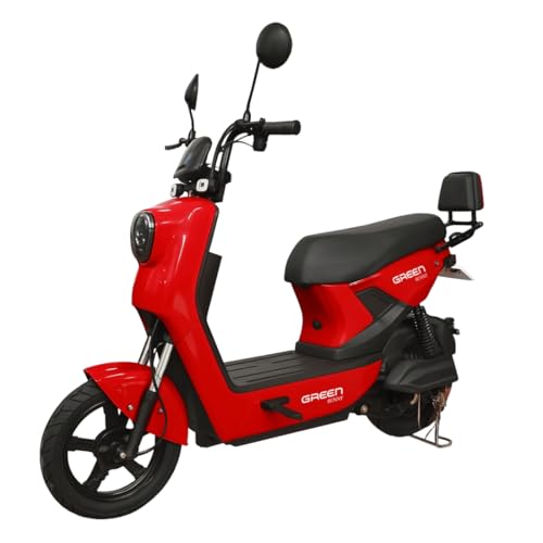 Image of Green Sunny Low Speed Electric Scooter Non RTO 40KM Range with Portable Charger -EMI Available (Red)