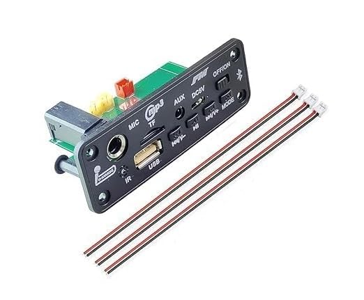 Image of Pack of 1 Pcs Bluetooth FM USB AUX Card MP3 Decoder Module With Mic Electronic Components Electronic Hobby Kit