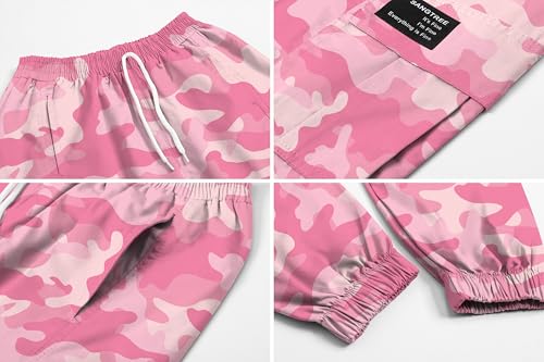 Image of SANGTREE Girls' Clothing Sets Crop Top & Cargo Jogger Pants 2 Piece Outfit, White+camouflage, 13-14Y = Tag 170