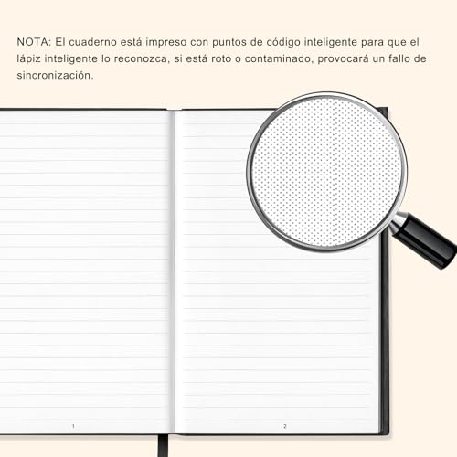 Yuan Cuaderno Digital Inteligente + Bolígrafo Set, admite Sync. y Partage en Tiempo Real, Escritura Inteligente para Tomar Notas y Bocetos para Android/iOS Preferida para Regalar (13 * 21cm) - imagen 6