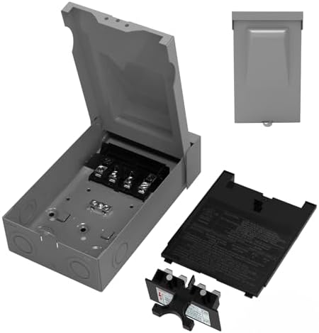 HIITIO 240VAC 60 Amp Non-Fused AC Disconnect Box, Outdoor Waterproof Metal Enclosure with Pull-Out Switch - for Home & Light Commercial HVAC, Condensing Units & Air Conditioning Systems - UL Listed