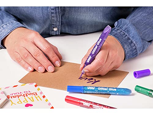 UHU Glitter Glue ORIGINAL, Tuben 6x10ml