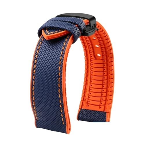 Bracelet montre anti transpiration caoutchouc nylon étanche 20mm 22mm