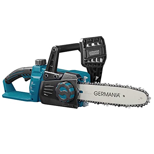 Germania Plattform Akku Kettensäge - 20V - 23cm Schnittlänge - inklusive Akku und Ladegerät - Holzsäge - Motorsäge - Softgriff und werkzeuglose Kettenspannung - schwarzblau Cover