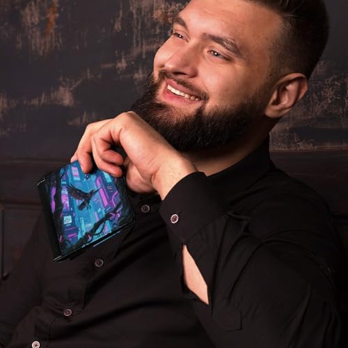 Giant Flying Mechanical Bird Men Wallet Slim Thin Credit Card Women Money Clip Leather Bifold Front Pocket Wallets4