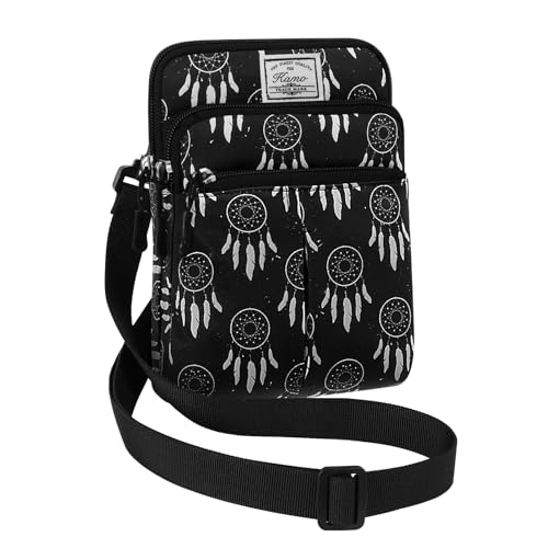 KAMO Multifunction Phone Waist Bag - Diagonal Cross Body Smart Phone Case Outdoor Bag with Triple Zip for Women & Men