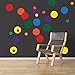 TOARTi Polka Dots Wall Decals(132 Decals) Easy to Peel&Stick Polka Dots Wall Decals Safe on Walls Paint Removable Primary Colors Vinyl Polka Dot Decor Round Wall Stickers for Nursery Room (Multicolor)